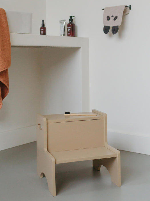 Wooden Step Stool Graffiti