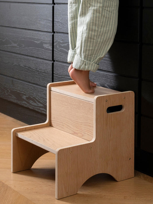 Wooden Step Stool Graffiti