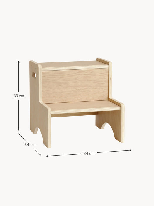 Wooden Step Stool Graffiti