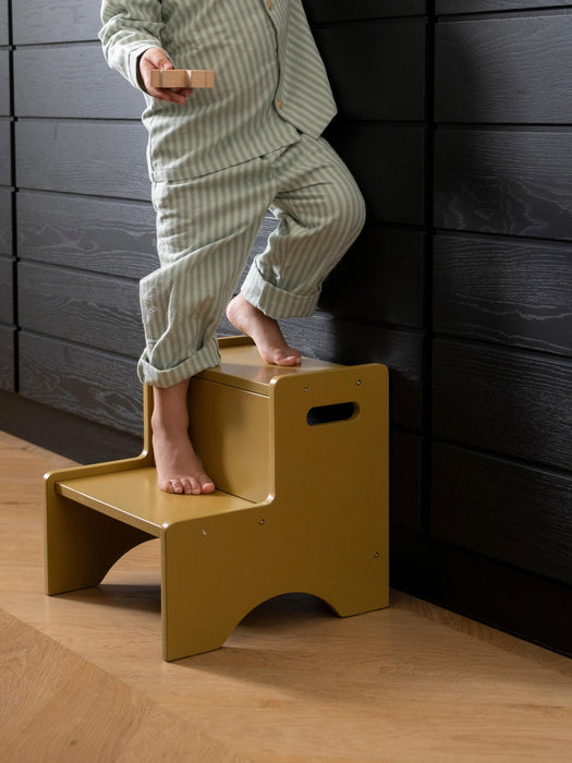 Wooden Step Stool Graffiti