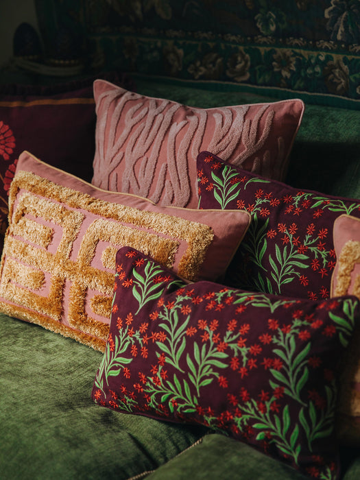 Handmade Cushion Cleo with Tufted Decorations