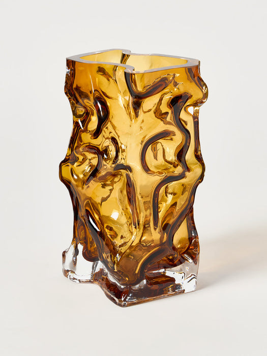 Ice Mouth-Blown Vase, H 25 cm
