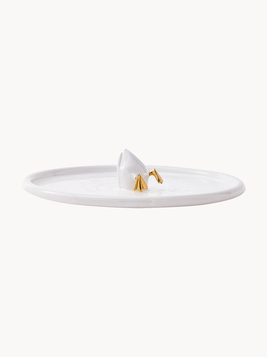 Diving Duck Handmade Ceramic Serving Plate