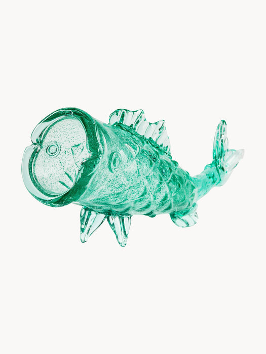 Fish Mouth-Blown Glass Storage Jar
