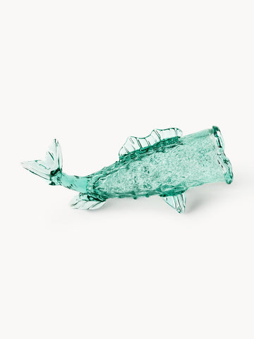 Fish Mouth-Blown Glass Storage Jar