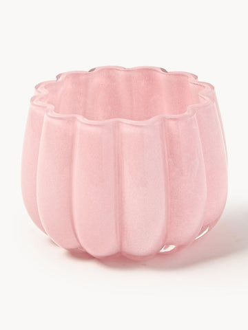 Melon Mouth-Blown Glass Tealight Holder