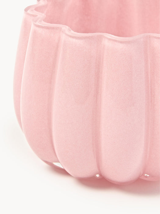 Melon Mouth-Blown Glass Tealight Holder