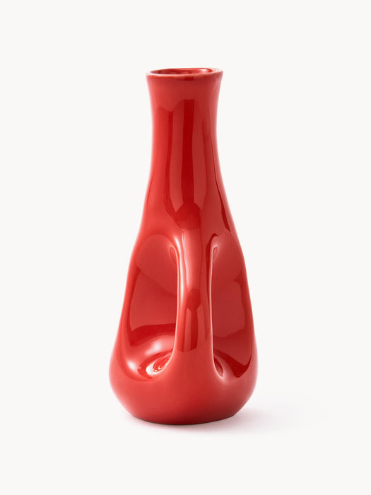 Three Ears Ceramic Vase, H 21 cm
