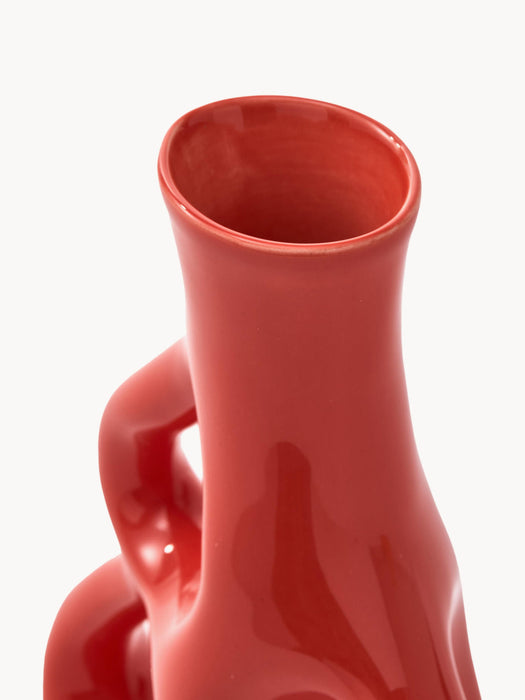 Three Ears Ceramic Vase, H 21 cm