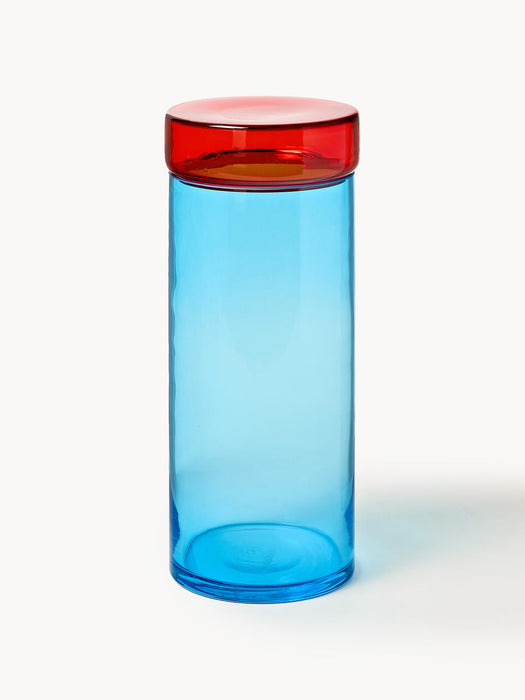 Multi Mouth-Blown Glass Storage Jars, Set of 3