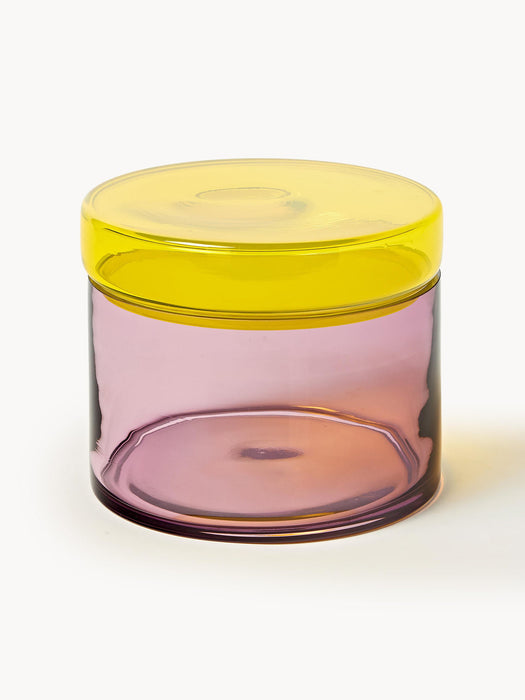 Multi Mouth-Blown Glass Storage Jars, Set of 3
