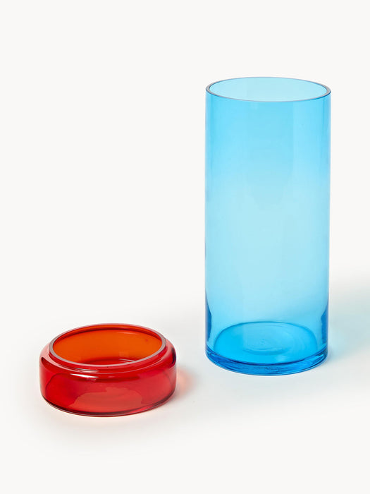 Multi Mouth-Blown Glass Storage Jars, Set of 3