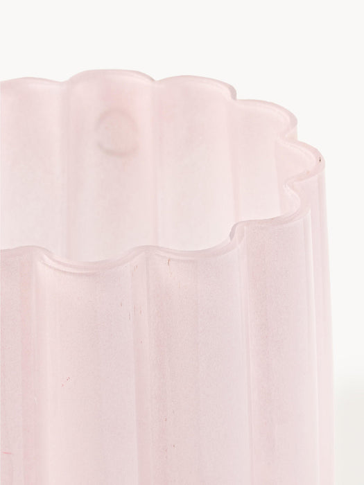 Melon Mouth-Blown Glass Vase, H 38 cm
