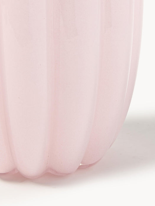 Melon Mouth-Blown Glass Vase, H 38 cm