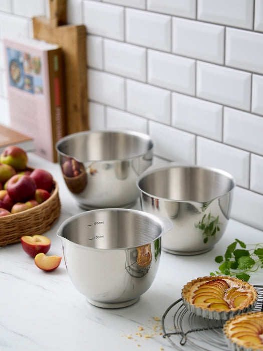 Stainless Steel Bowls Margarethe Set of 3
