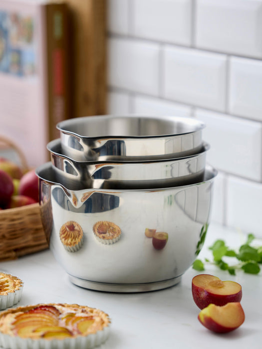 Stainless Steel Bowls Margarethe Set of 3