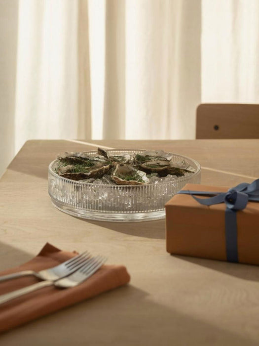 Serving Bowl Pilastro with Embossed Pattern