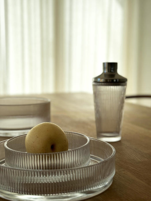 Serving Bowl Pilastro with Embossed Pattern
