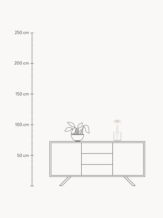 Small Dimmable LED Vase Table Lamp AI Collaboration