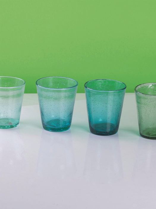 Mouth-Blown Tumblers Cancun with Air Bubbles Set of 6