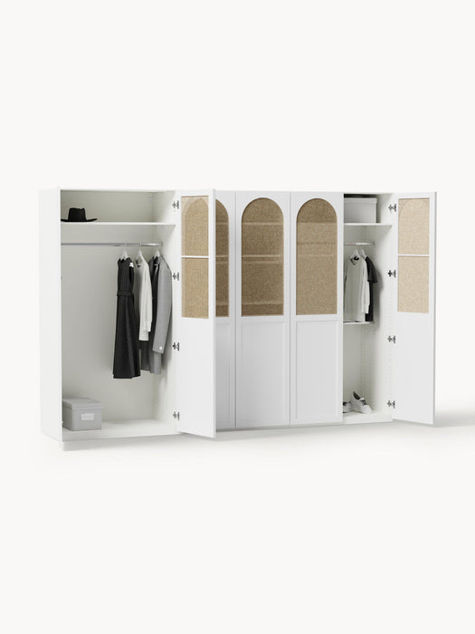 Jeanne Modular Hinged Door Wardrobe, 300 cm Wide, in various sizes