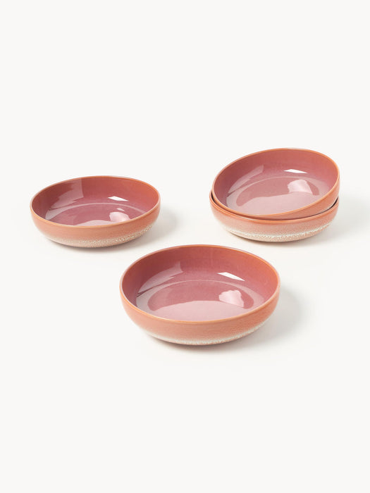 Havana Soup Plates with Reactive Glaze, Set of 4