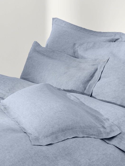 Linna Linen Duvet Cover with Oxford Border