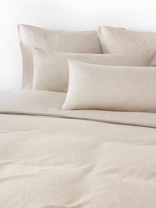 Flannel Duvet Cover Javon with Fine Stripes