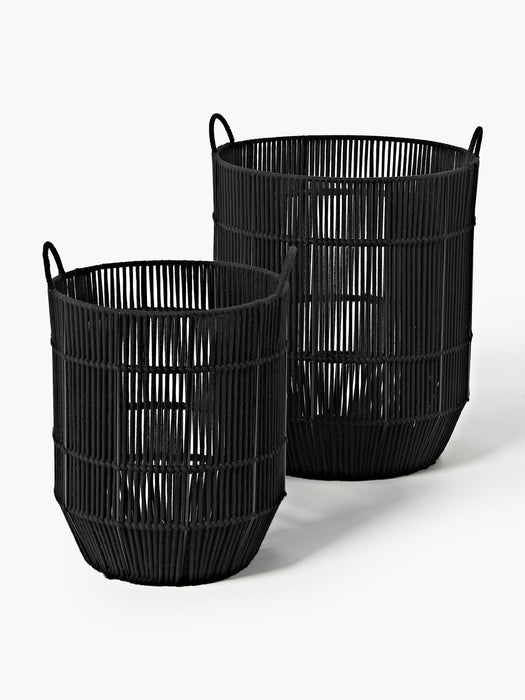 Gabe Handwoven Rope Laundry Baskets, Set of 2