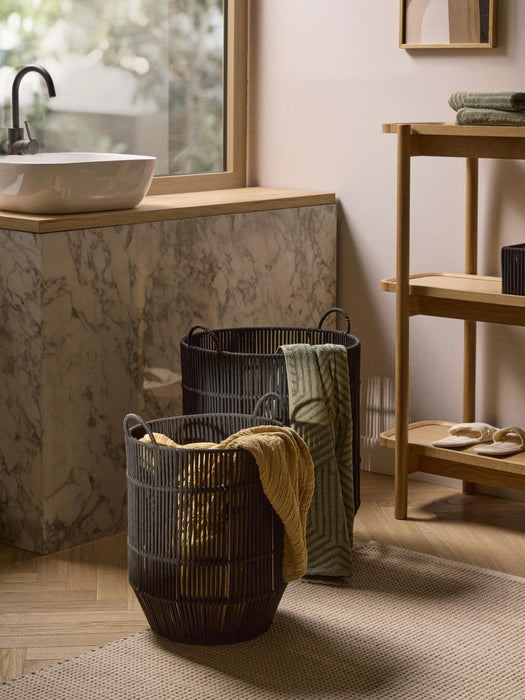 Gabe Handwoven Rope Laundry Baskets, Set of 2