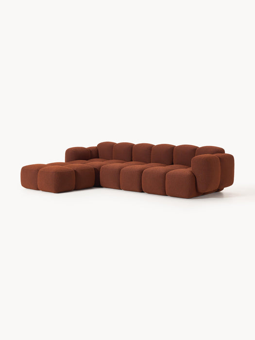 Boucl Modular Sofa Tayla 4-seater with Ottoman leftright