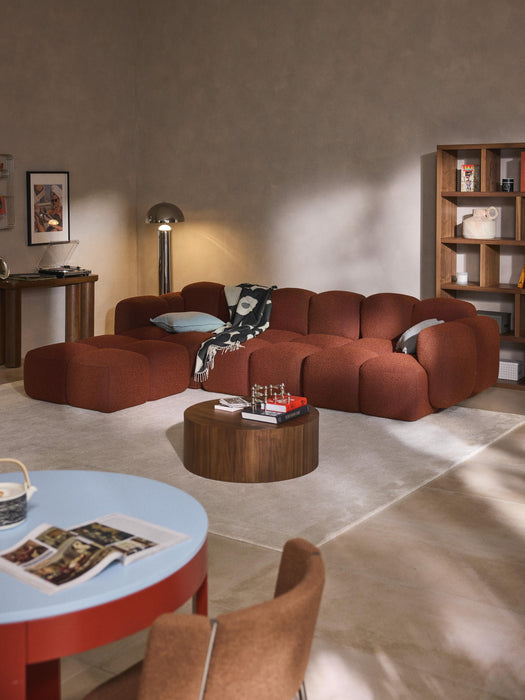Boucl Modular Sofa Tayla 4-seater with Ottoman leftright