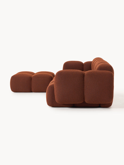 Boucl Modular Sofa Tayla 4-seater with Ottoman leftright