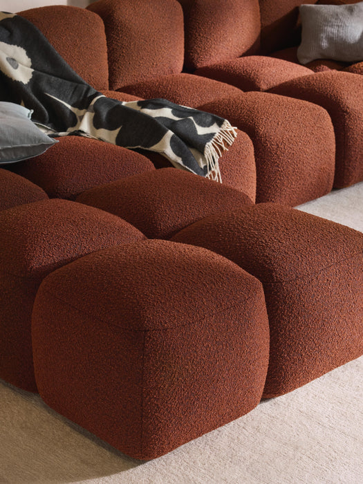 Boucl Modular Sofa Tayla 4-seater with Ottoman leftright