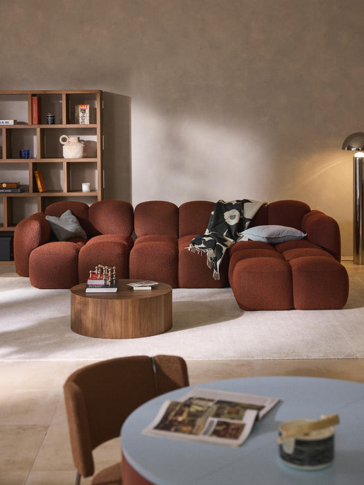 Boucl Modular Sofa Tayla 4-seater with Ottoman leftright