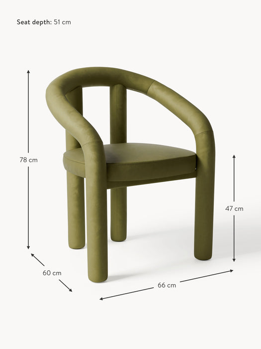 Velvet Arm Chair Calan