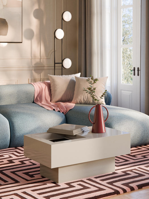Rectangular Coffee Table Alessa with Storage Space