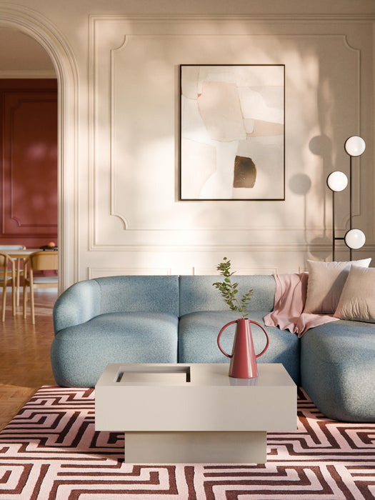 Rectangular Coffee Table Alessa with Storage Space