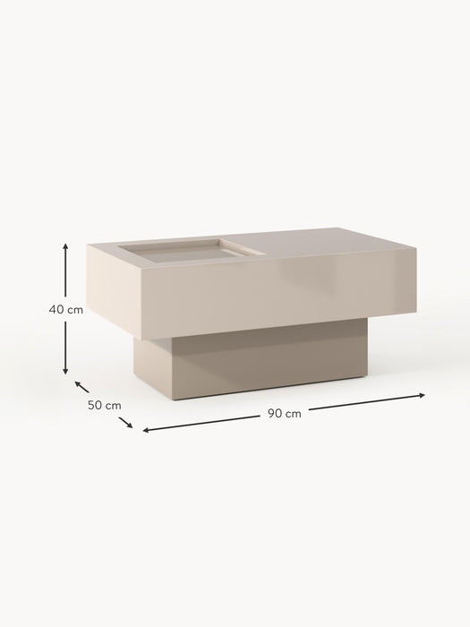 Rectangular Coffee Table Alessa with Storage Space