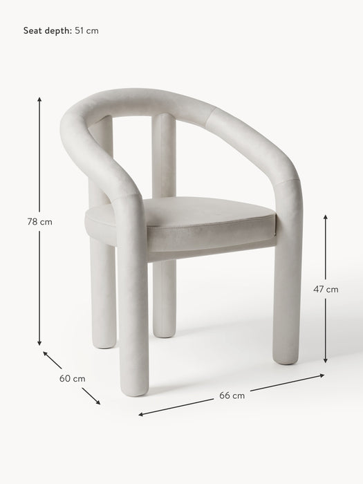 Velvet Arm Chair Calan