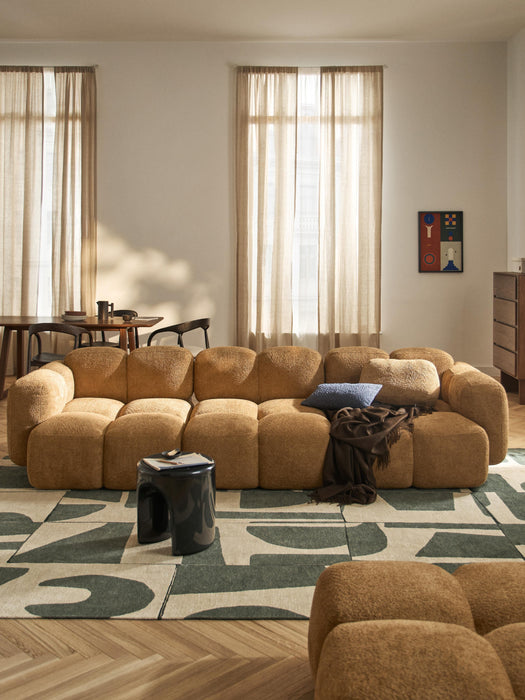 Modular Teddy-Boucl Sofa Tayla 4-seater