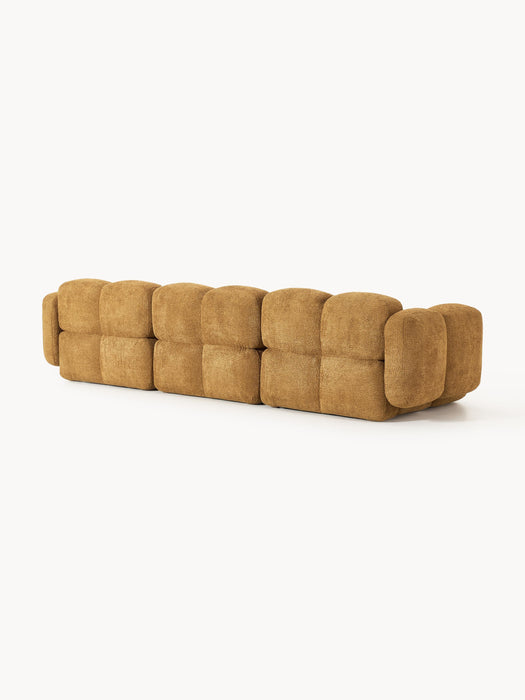 Modular Teddy-Boucl Sofa Tayla 4-seater