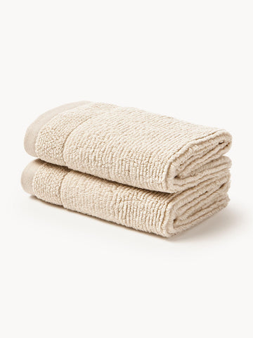 Luxe Towel with Striped Border, in various sizes