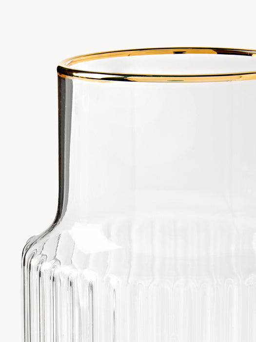 Mouth-Blown Carafe Aleo with Tumblers Set of 5