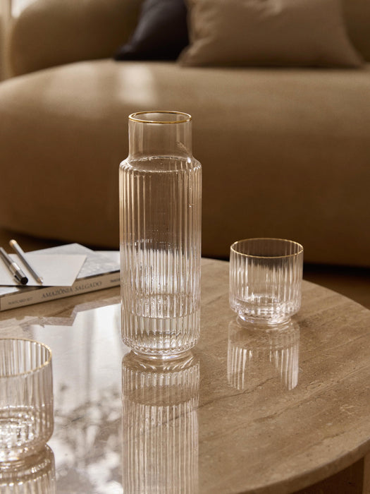 Mouth-Blown Carafe Aleo with Tumblers Set of 5