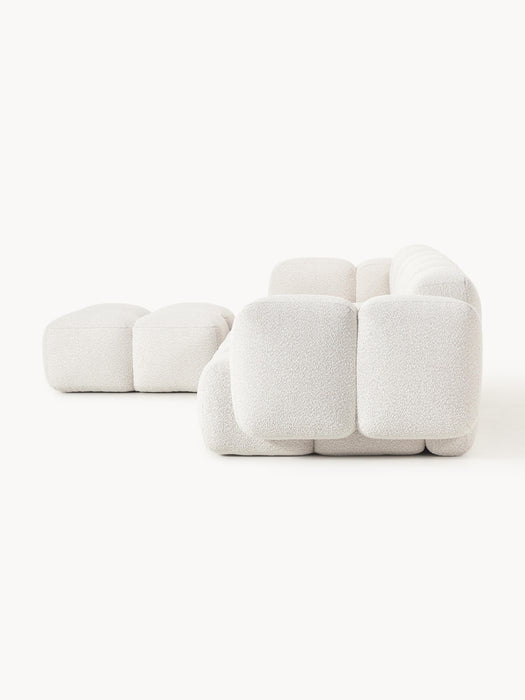 Boucl Modular Sofa Tayla 4-seater with Ottoman leftright