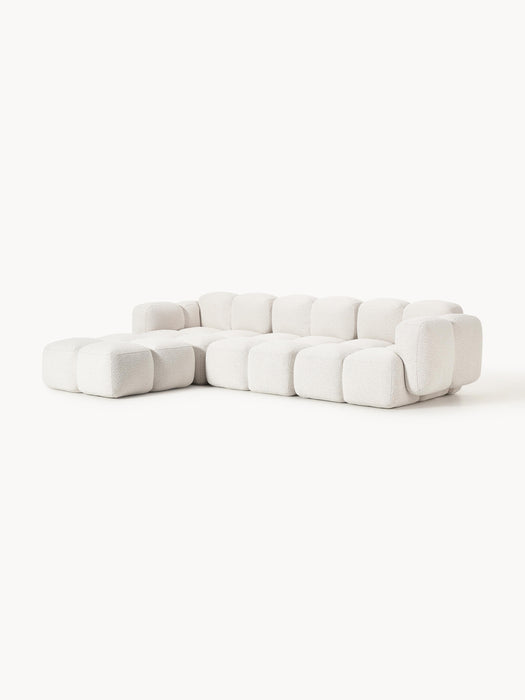 Boucl Modular Sofa Tayla 4-seater with Ottoman leftright