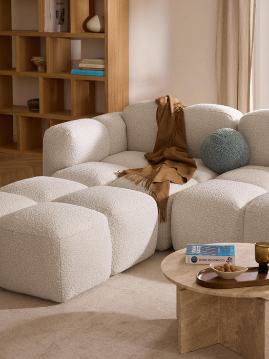 Boucl Modular Sofa Tayla 4-seater with Ottoman leftright