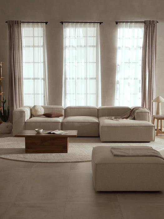 Lennon Linen Blend Modular Corner Sofa (4-seater)