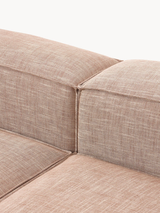 Linen Blend Modular Sofa Lennon 4-seater with ottoman leftright